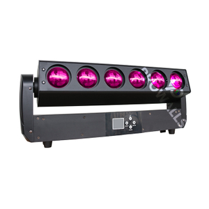 Iluminación led de barra móvil de lavado de haz de 6x40W RGBW
